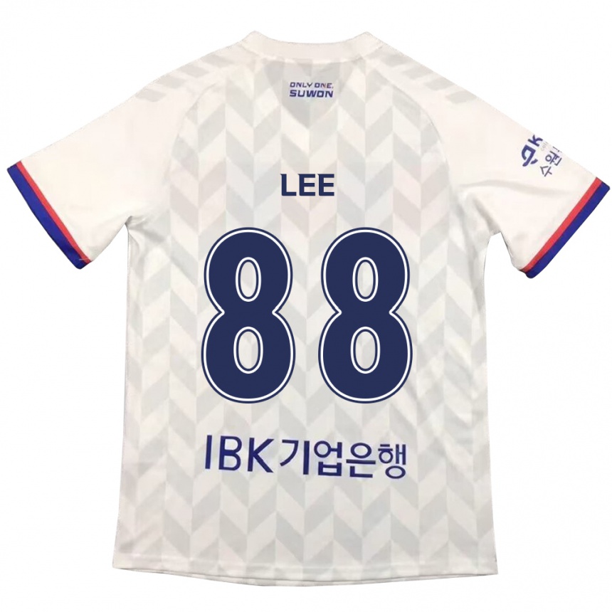 Kids Football Yong Lee #88 White Blue Away Jersey 2024/25 T-Shirt Nz