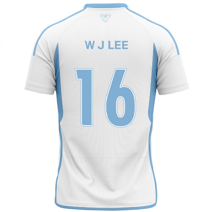 Kids Football Jae-Wook Lee #16 White Blue Away Jersey 2024/25 T-Shirt Nz