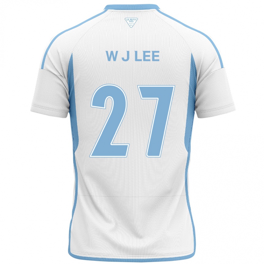 Kids Football Ji-Woo Lee #27 White Blue Away Jersey 2024/25 T-Shirt Nz