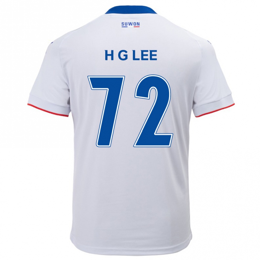 Kids Football Geon-Hee Lee #72 White Blue Away Jersey 2024/25 T-Shirt Nz