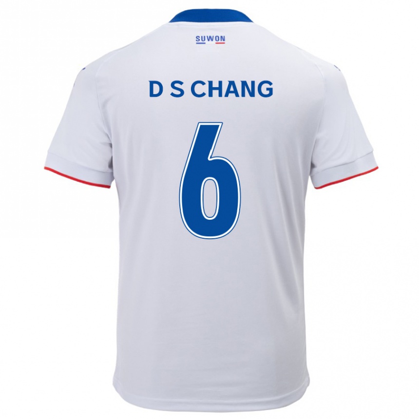 Kids Football Se-Dong Chang #6 White Blue Away Jersey 2024/25 T-Shirt Nz