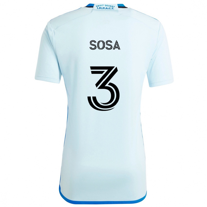 Kids Football Joaquín Sosa #3 Ice Blue Away Jersey 2024/25 T-Shirt Nz