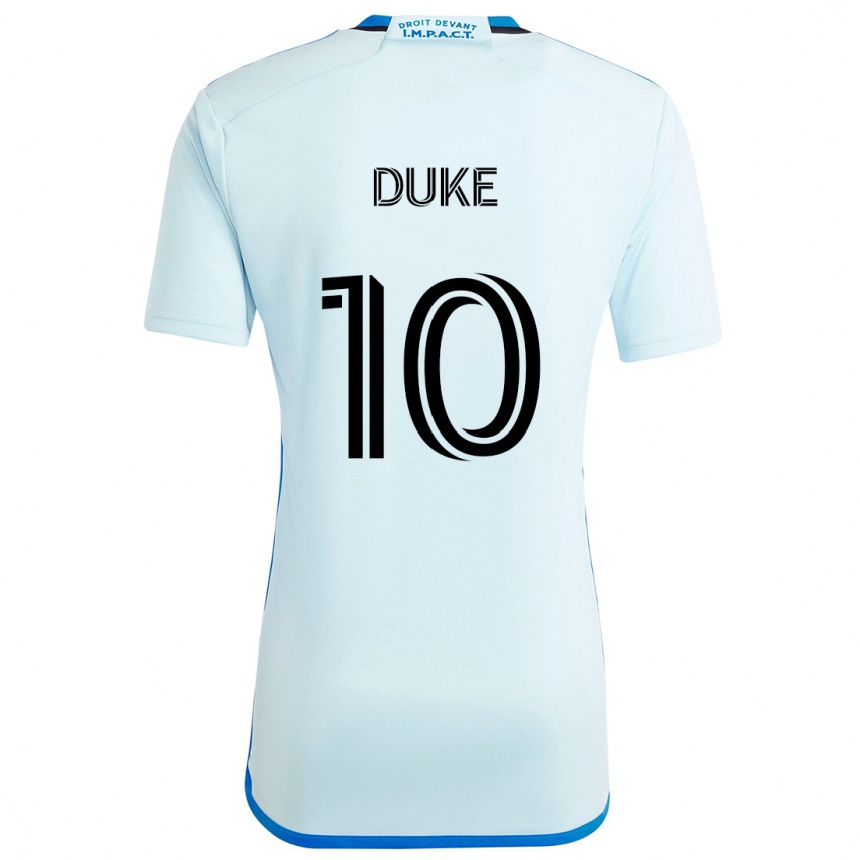 Kids Football Bryce Duke #10 Ice Blue Away Jersey 2024/25 T-Shirt Nz