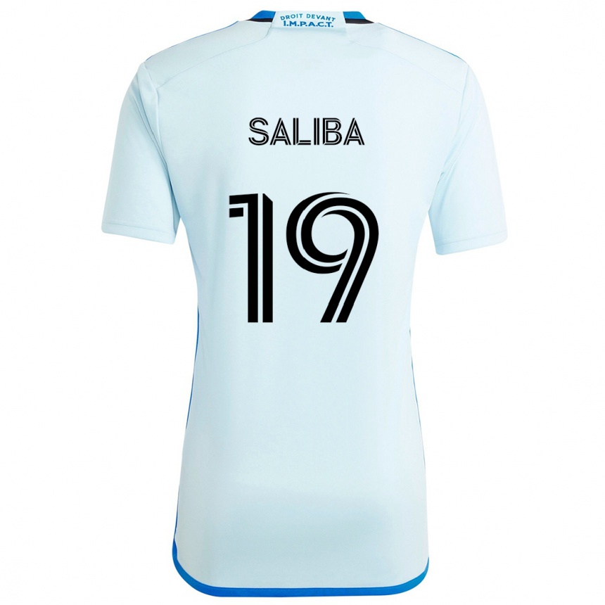 Kids Football Nathan-Dylan Saliba #19 Ice Blue Away Jersey 2024/25 T-Shirt Nz