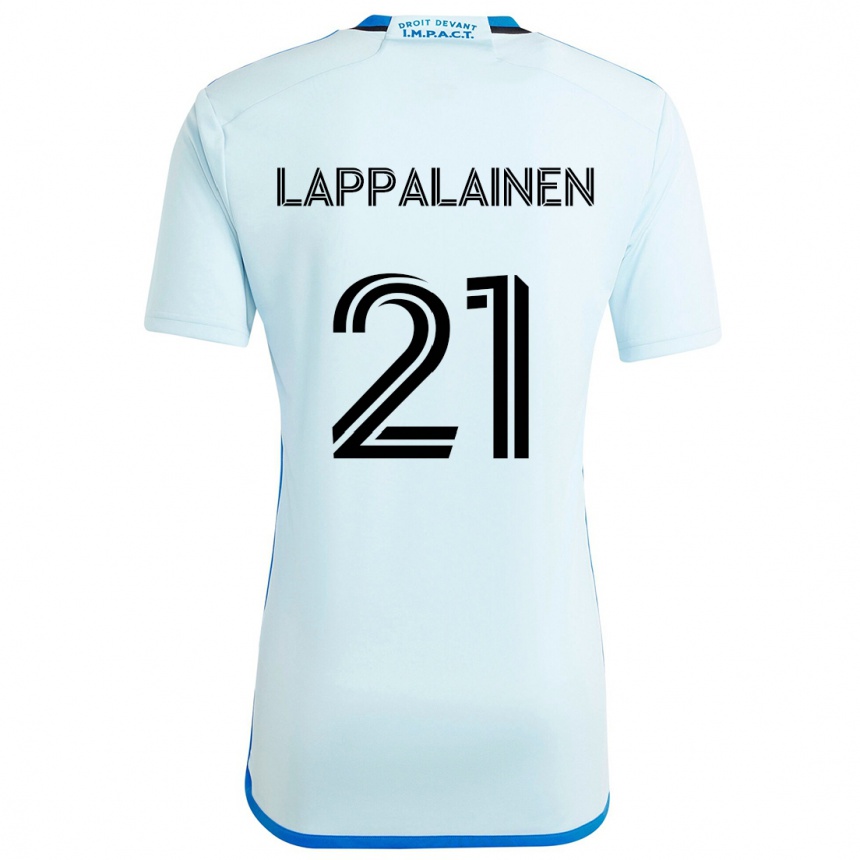 Kids Football Lassi Lappalainen #21 Ice Blue Away Jersey 2024/25 T-Shirt Nz