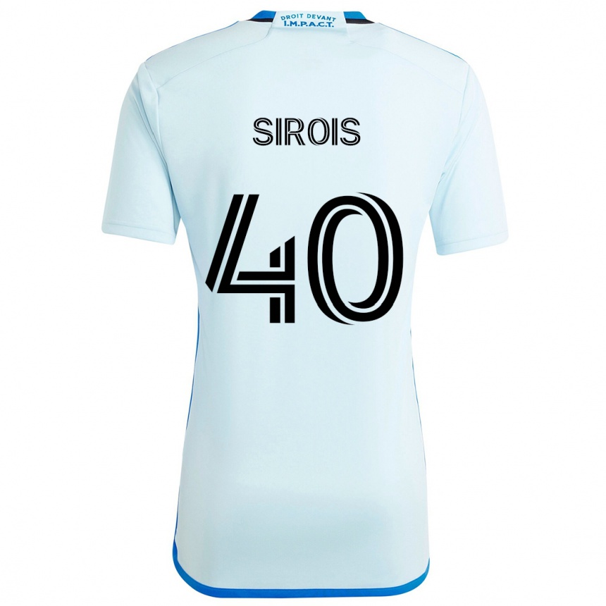 Kids Football Jonathan Sirois #40 Ice Blue Away Jersey 2024/25 T-Shirt Nz