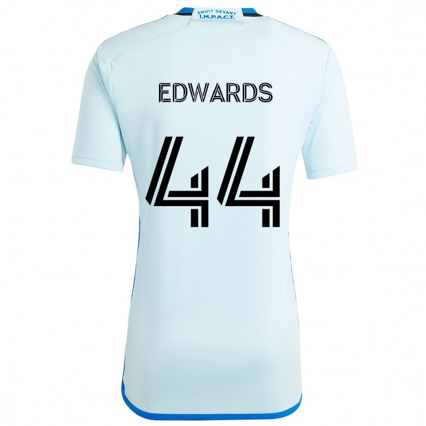 Kids Football Raheem Edwards #44 Ice Blue Away Jersey 2024/25 T-Shirt Nz