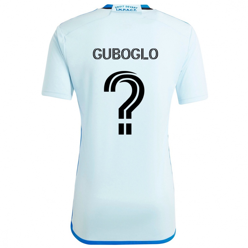 Kids Football Yuri Guboglo #0 Ice Blue Away Jersey 2024/25 T-Shirt Nz