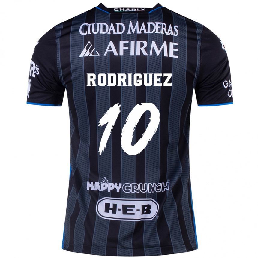 Kids Football Lucas Rodríguez #10 White Black Away Jersey 2024/25 T-Shirt Nz