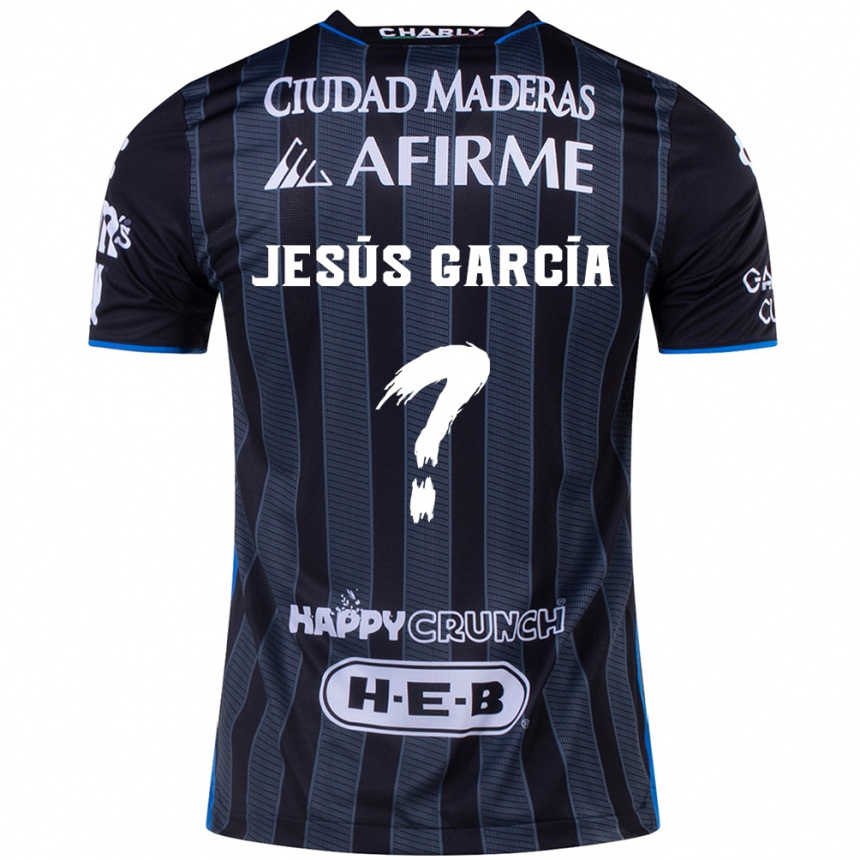 Kids Football Jesús García #0 White Black Away Jersey 2024/25 T-Shirt Nz