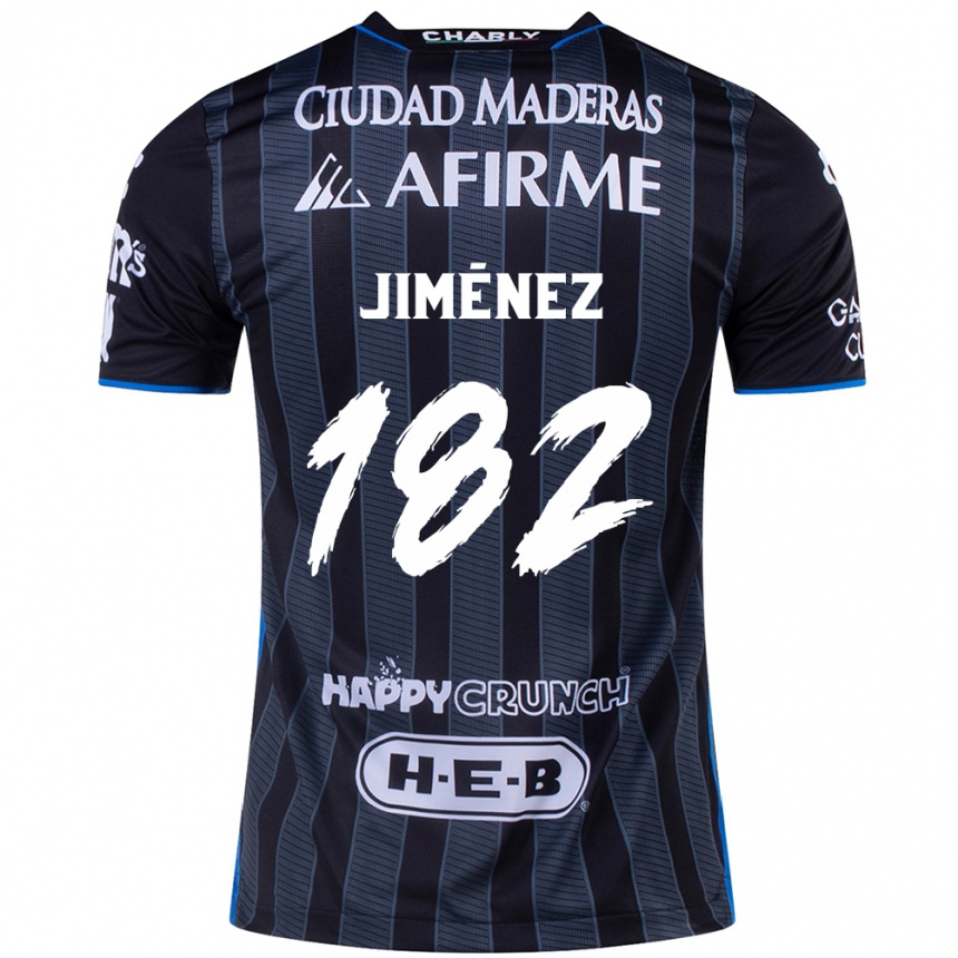 Kids Football Carlos Jiménez #182 White Black Away Jersey 2024/25 T-Shirt Nz