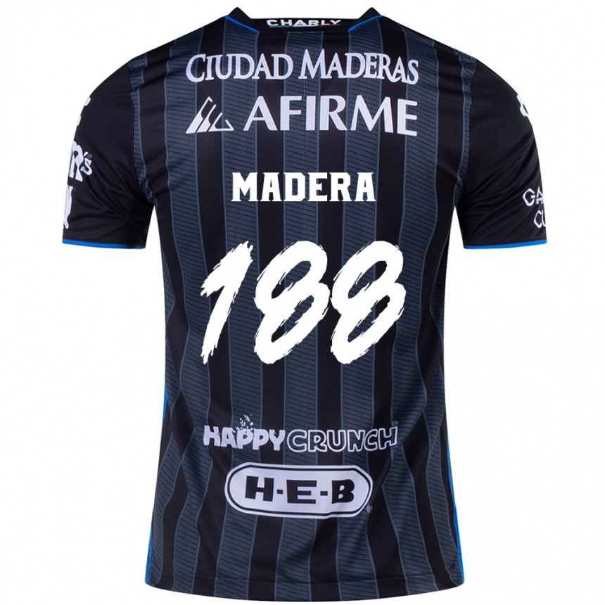 Kids Football Héctor Madera #188 White Black Away Jersey 2024/25 T-Shirt Nz