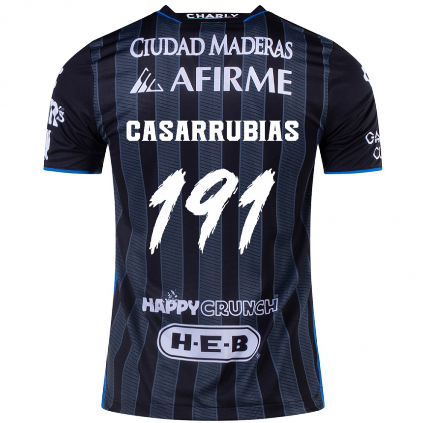 Kids Football Aaron Casarrubias #191 White Black Away Jersey 2024/25 T-Shirt Nz