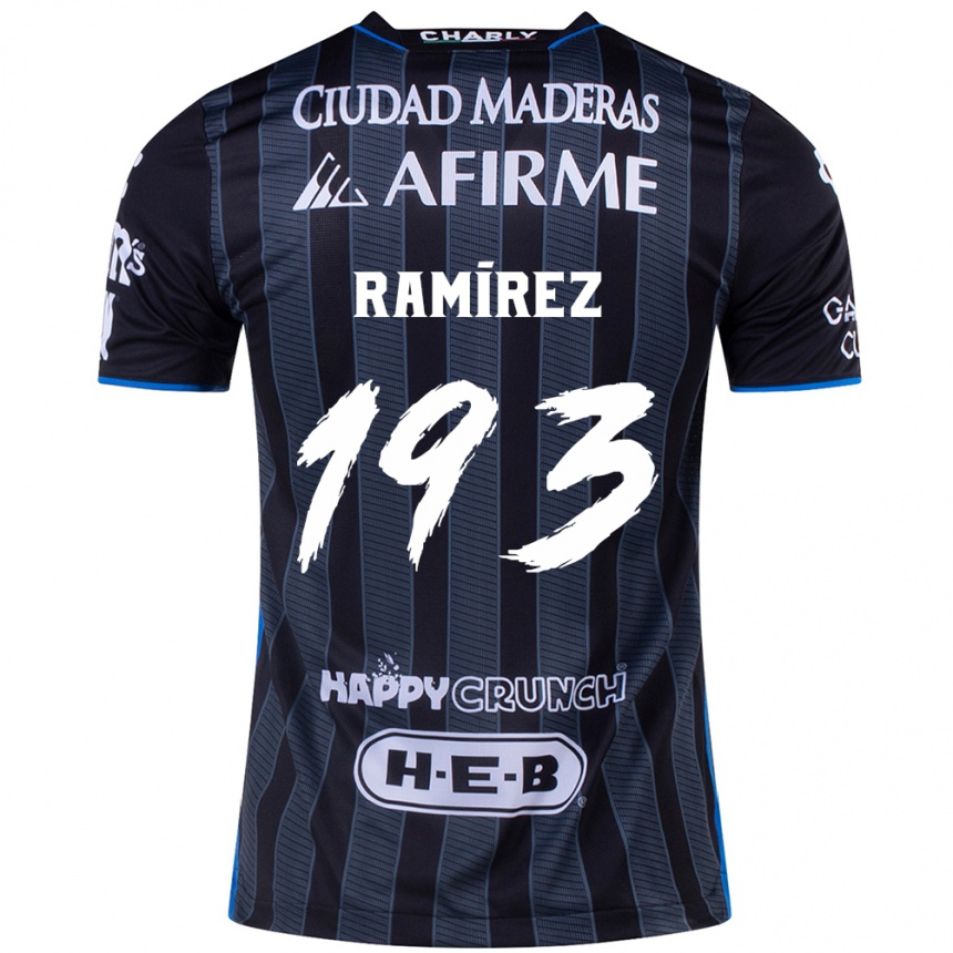 Kids Football Ángel Ramírez #193 White Black Away Jersey 2024/25 T-Shirt Nz