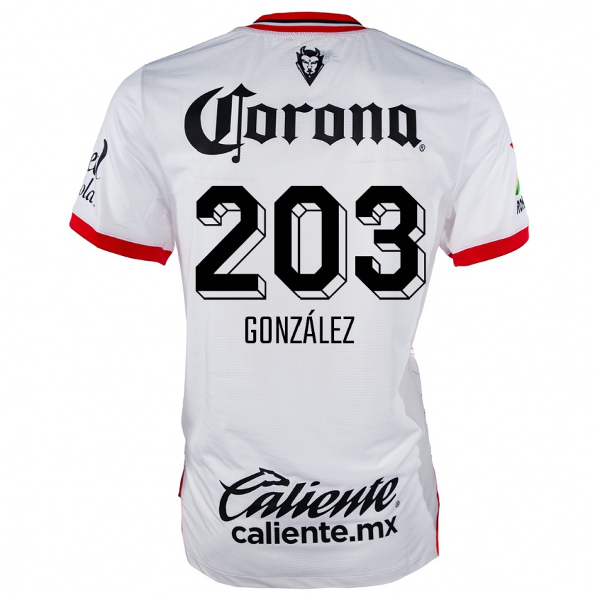 Kids Football Luis González #203 White Red Away Jersey 2024/25 T-Shirt Nz