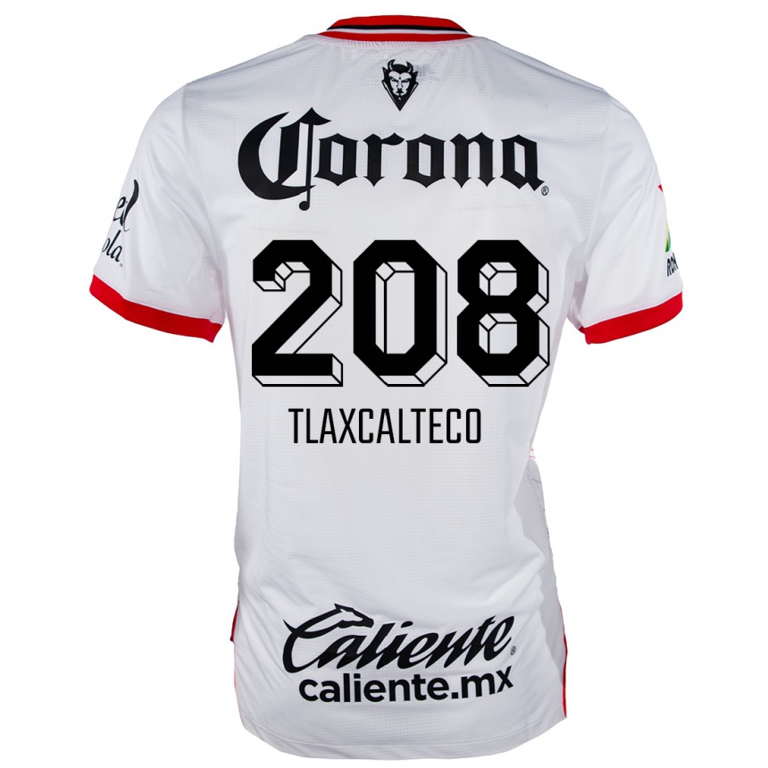 Kids Football Sait Tlaxcalteco #208 White Red Away Jersey 2024/25 T-Shirt Nz