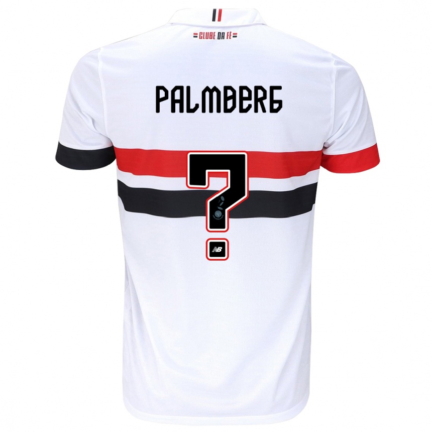 Men Football Palmberg #0 White Red Black Home Jersey 2024/25 T-Shirt Nz