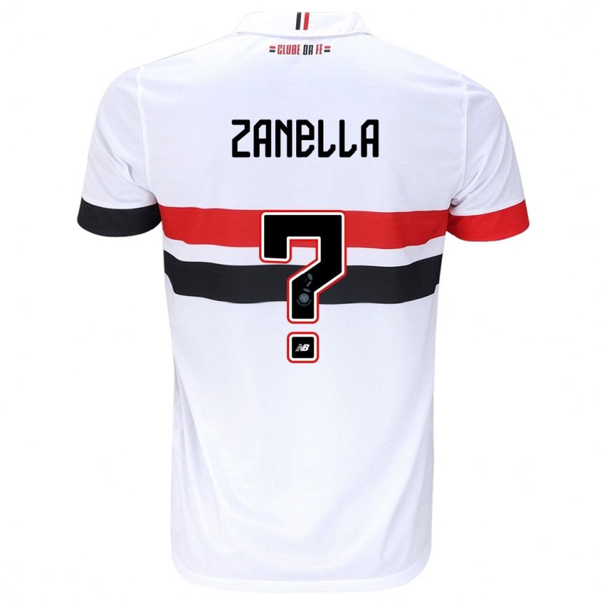 Men Football Matheus Zanella #0 White Red Black Home Jersey 2024/25 T-Shirt Nz