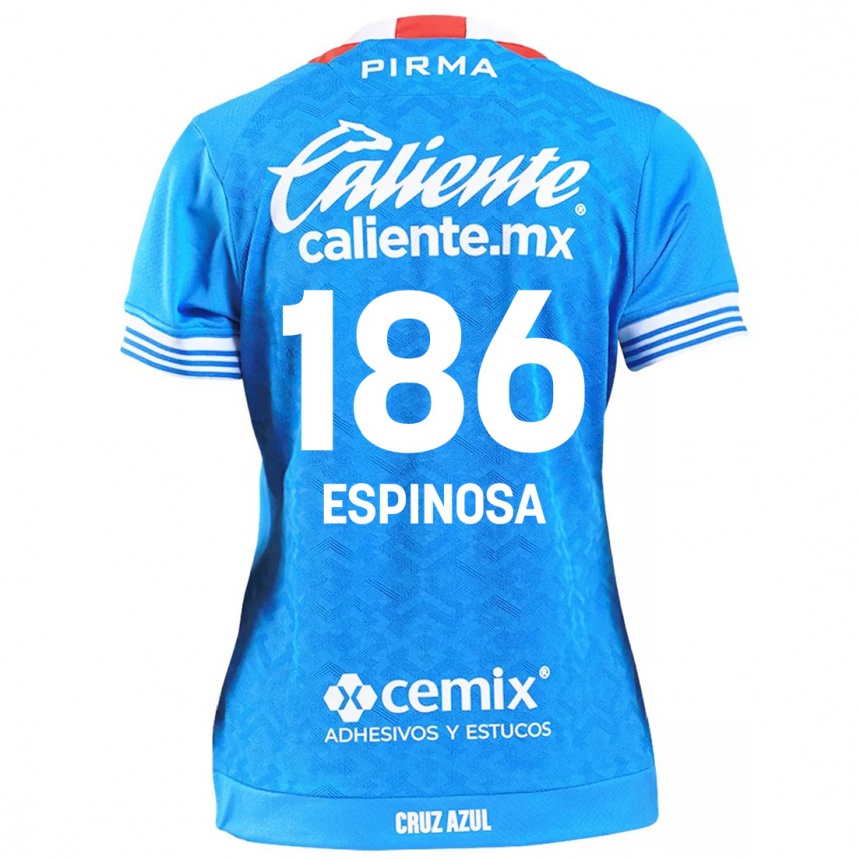 Men Football Brandón Espinosa #186 Sky Blue Home Jersey 2024/25 T-Shirt Nz