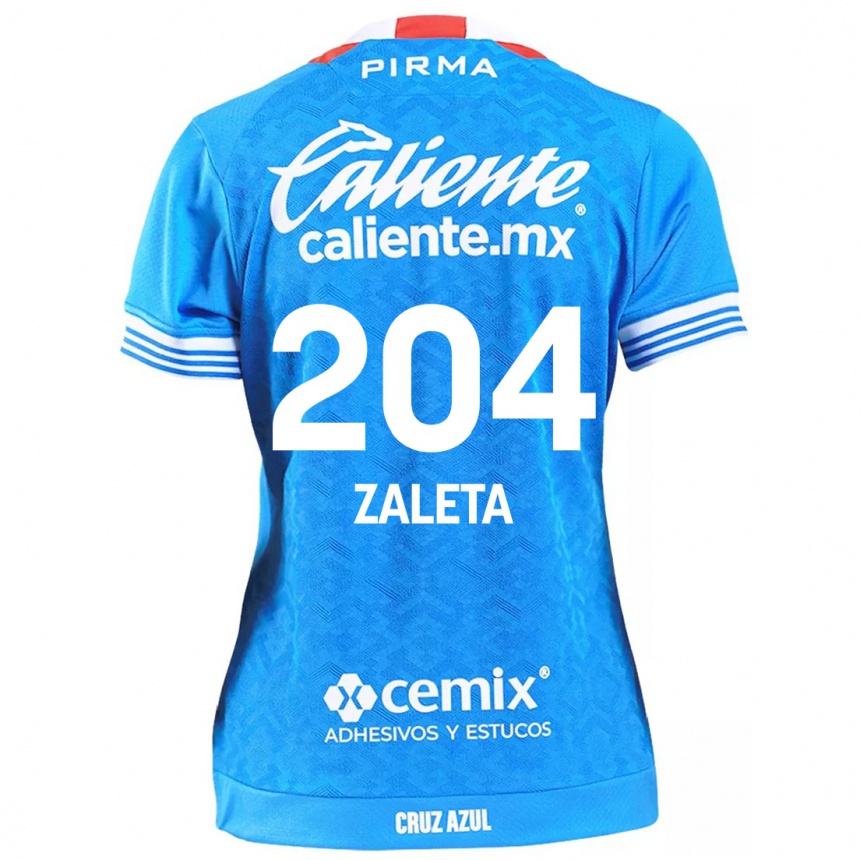 Men Football Mauro Zaleta #204 Sky Blue Home Jersey 2024/25 T-Shirt Nz