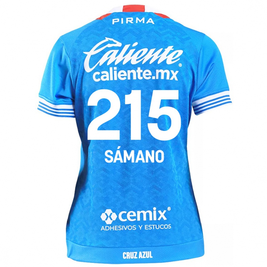 Men Football Fernando Sámano #215 Sky Blue Home Jersey 2024/25 T-Shirt Nz