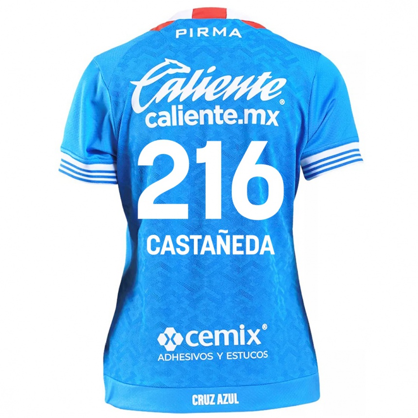 Men Football Ian Castañeda #216 Sky Blue Home Jersey 2024/25 T-Shirt Nz