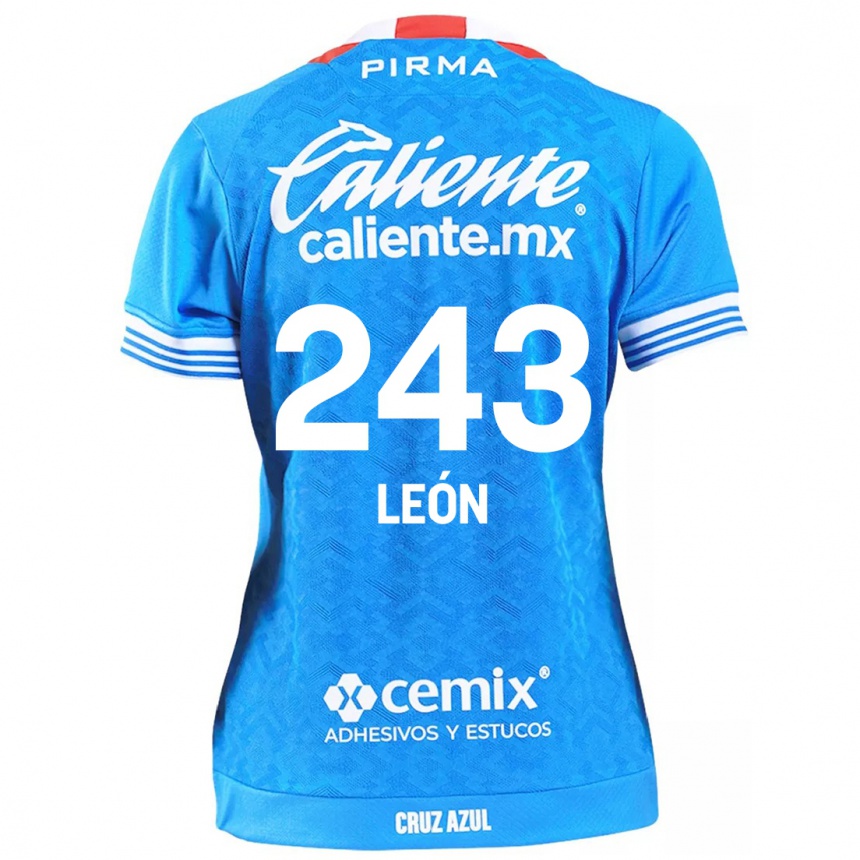 Men Football Cristhian León #243 Sky Blue Home Jersey 2024/25 T-Shirt Nz