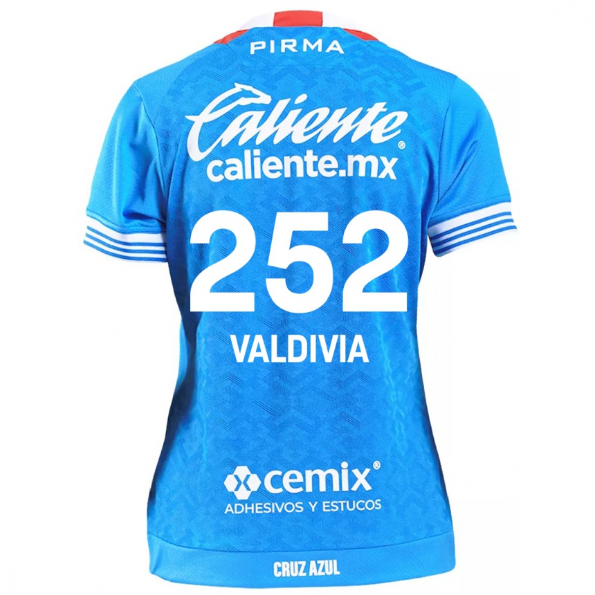 Men Football Christian Valdivia #252 Sky Blue Home Jersey 2024/25 T-Shirt Nz