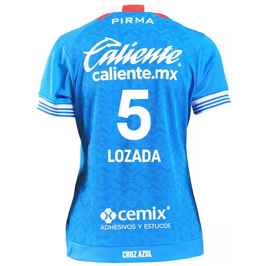 Men Football Ana Lozada #5 Sky Blue Home Jersey 2024/25 T-Shirt Nz