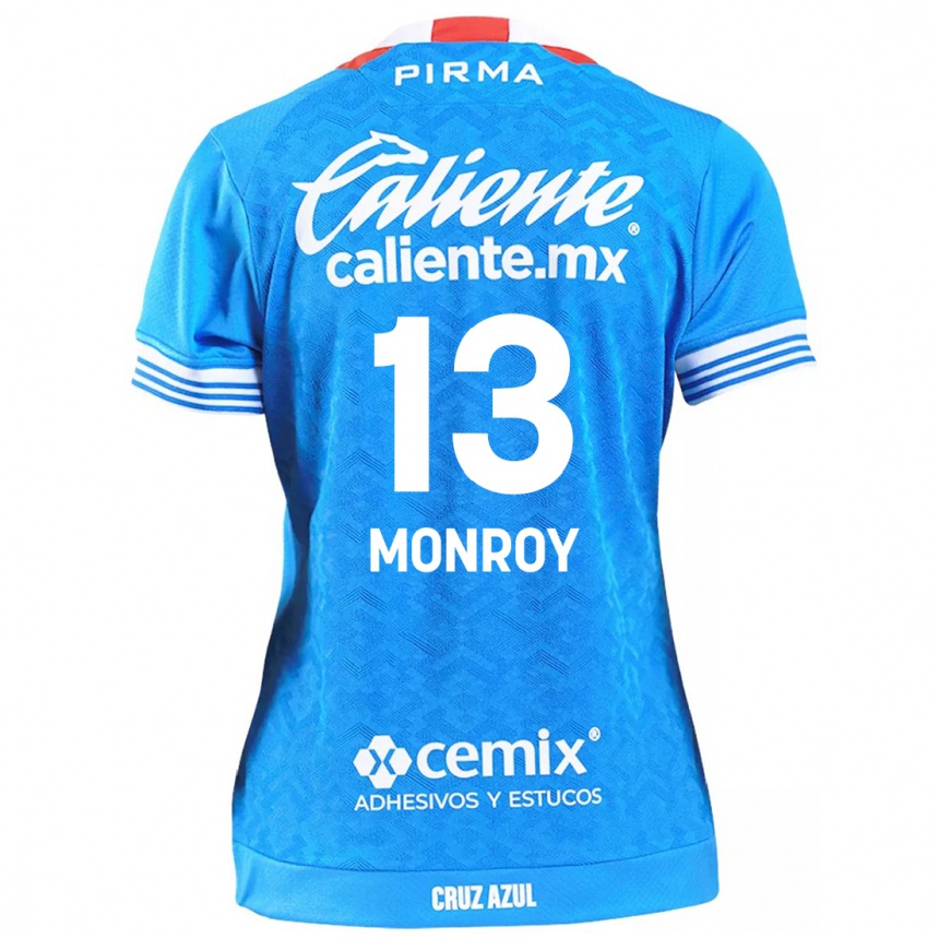 Men Football Daniela Monroy #13 Sky Blue Home Jersey 2024/25 T-Shirt Nz