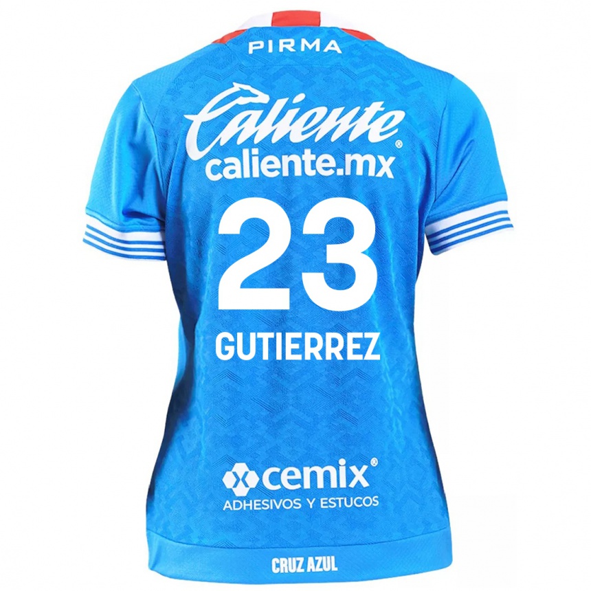 Men Football Ivonne Gutierrez #23 Sky Blue Home Jersey 2024/25 T-Shirt Nz