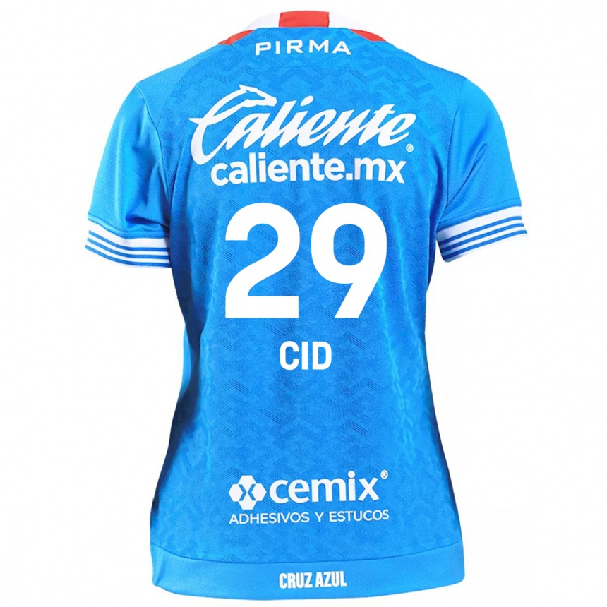 Men Football Claudia Cid #29 Sky Blue Home Jersey 2024/25 T-Shirt Nz