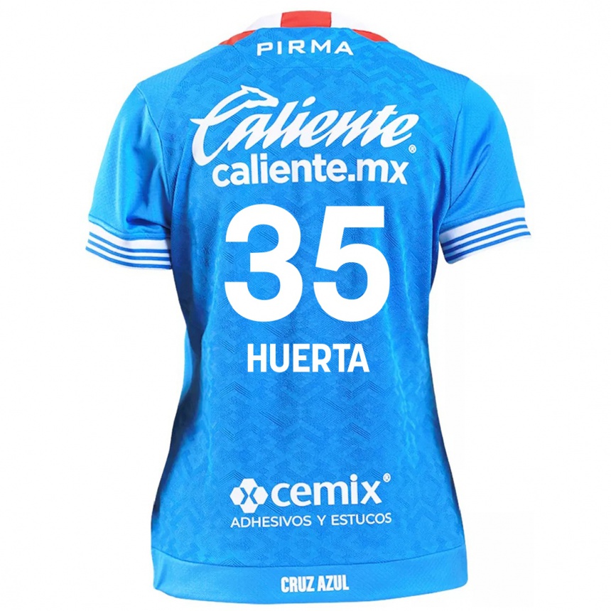 Men Football Renata Huerta #35 Sky Blue Home Jersey 2024/25 T-Shirt Nz