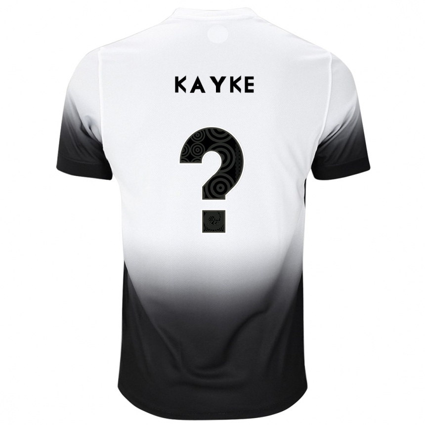 Men Football Kayke #0 White Black Home Jersey 2024/25 T-Shirt Nz