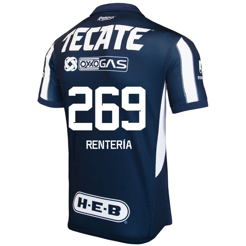 Men Football Rodrigo Rentería #269 Blue Red White Home Jersey 2024/25 T-Shirt Nz