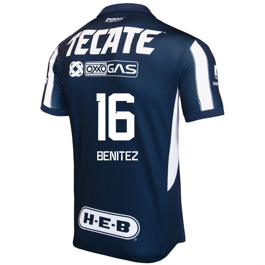 Men Football Xanic Benitez #16 Blue Red White Home Jersey 2024/25 T-Shirt Nz