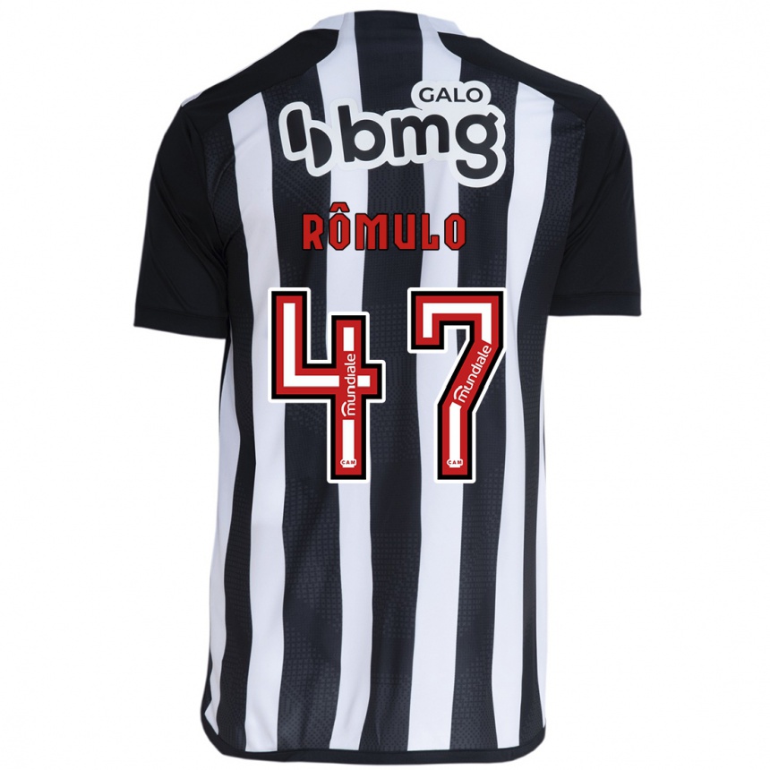 Men Football Rômulo #47 White Black Home Jersey 2024/25 T-Shirt Nz