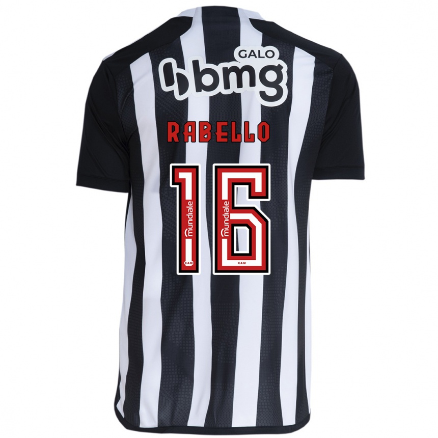 Men Football Igor Rabello #16 White Black Home Jersey 2024/25 T-Shirt Nz