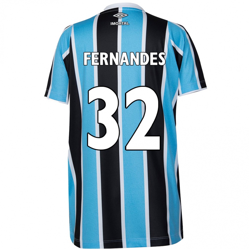 Men Football Nathan Fernandes #32 Blue Black White Home Jersey 2024/25 T-Shirt Nz