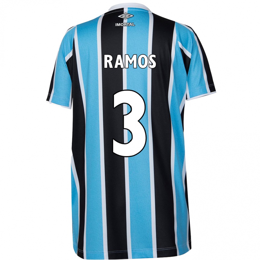 Men Football João Ramos #3 Blue Black White Home Jersey 2024/25 T-Shirt Nz