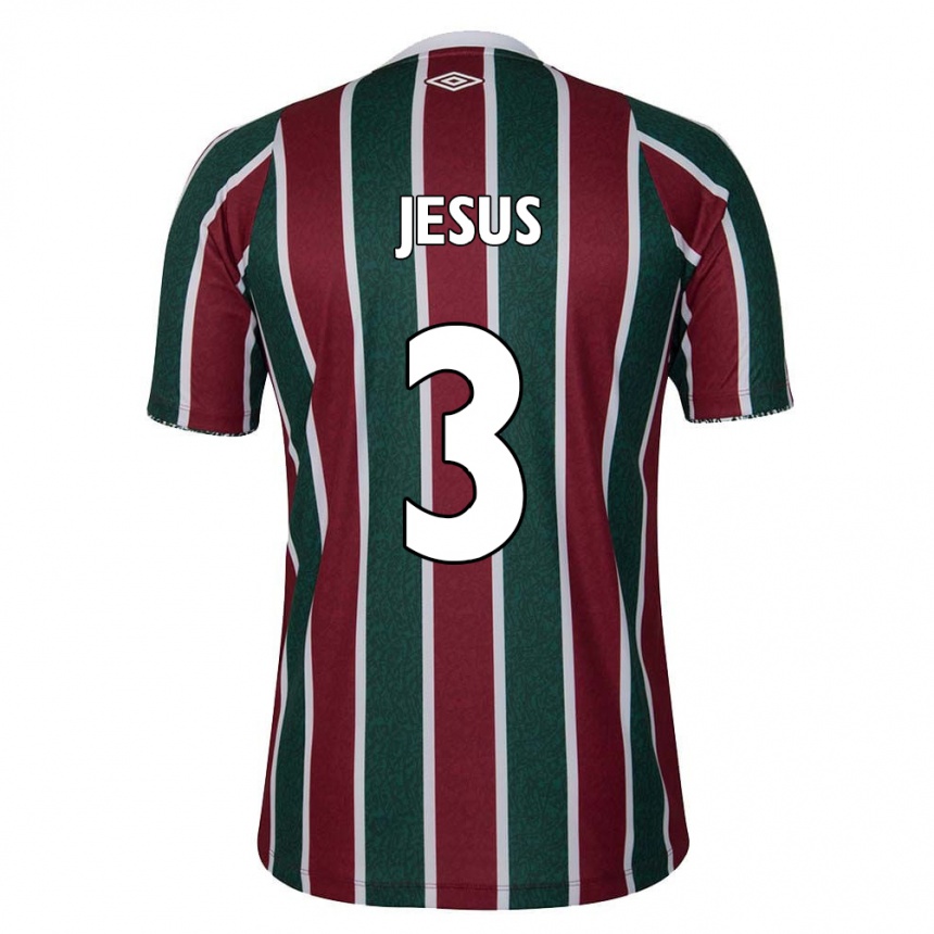 Men Football Alexandre Jesus #3 Green Maroon White Home Jersey 2024/25 T-Shirt Nz