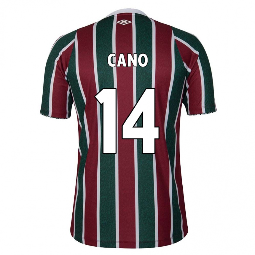 Men Football Germán Cano #14 Green Maroon White Home Jersey 2024/25 T-Shirt Nz