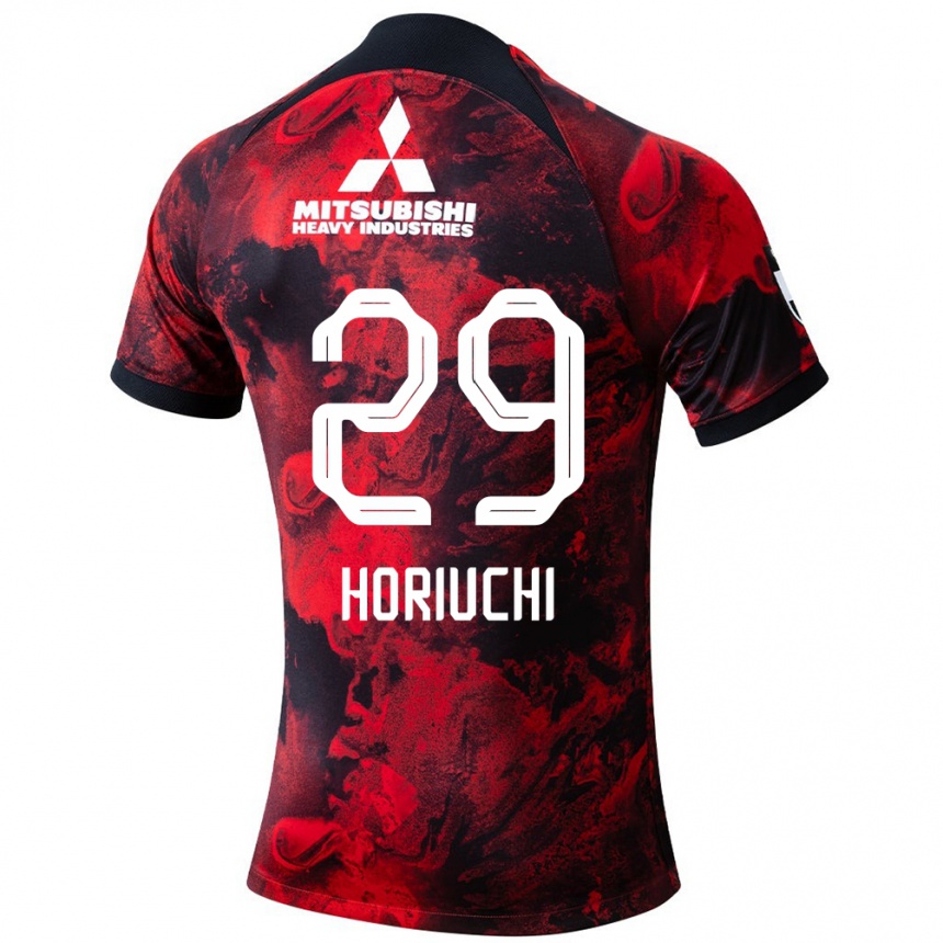 Men Football Yota Horiuchi #29 Red Black Home Jersey 2024/25 T-Shirt Nz