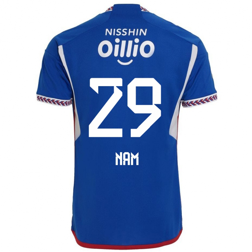 Men Football Tae-Hee Nam #29 Blue White Red Home Jersey 2024/25 T-Shirt Nz