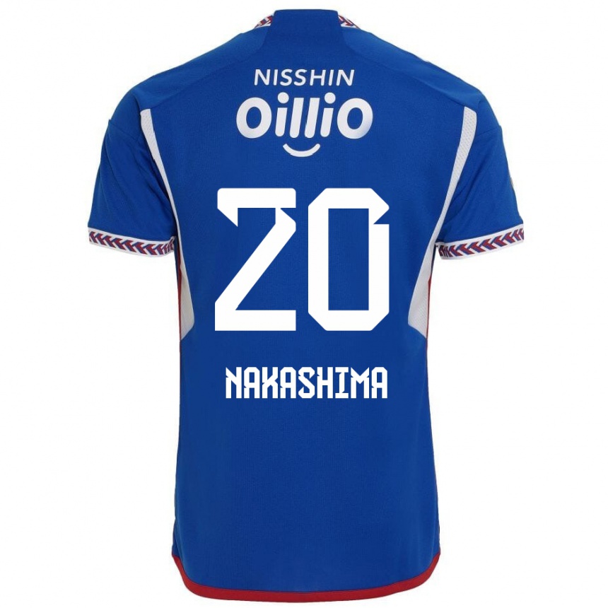 Men Football Rikuto Nakashima #20 Blue White Red Home Jersey 2024/25 T-Shirt Nz