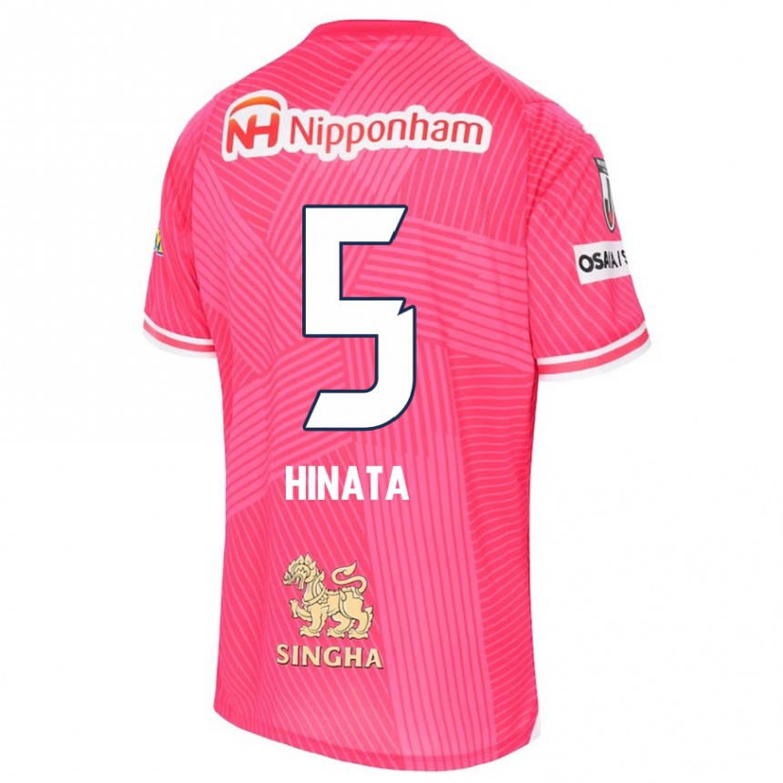 Men Football Hinata Kida #5 Pink White Home Jersey 2024/25 T-Shirt Nz