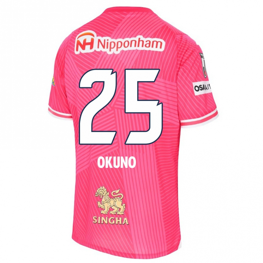 Men Football Hiroaki Okuno #25 Pink White Home Jersey 2024/25 T-Shirt Nz