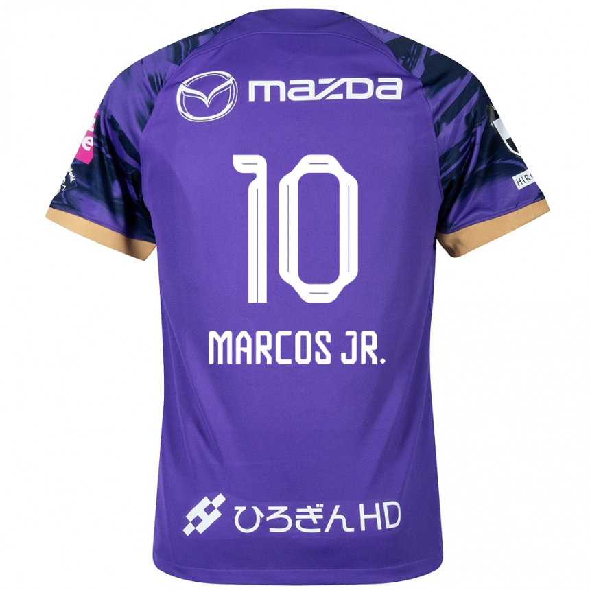 Men Football Marcos Júnior #10 Purple White Home Jersey 2024/25 T-Shirt Nz