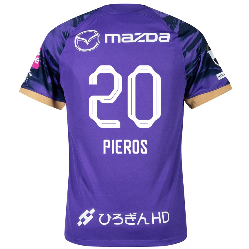 Men Football Pieros Sotiriou #20 Purple White Home Jersey 2024/25 T-Shirt Nz