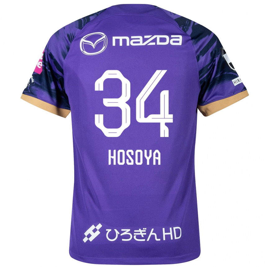 Men Football Kohei Hosoya #34 Purple White Home Jersey 2024/25 T-Shirt Nz